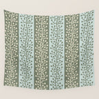 Mid Century Modern Berry Vine Sage and Mint Green Wall Tapestry Gallery Image 4
