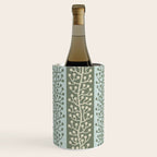 Mid Century Modern Berry Vine Sage and Mint Green Wine Chiller Gallery Image 3
