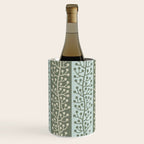 Mid Century Modern Berry Vine Sage and Mint Green Wine Chiller Gallery Image 1