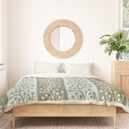 Mid Century Modern Berry Vine Sage and Mint Green Duvet Cover Gallery Image 3