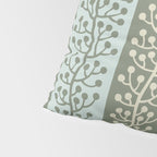 Mid Century Modern Berry Vine Sage and Mint Green Pillow Sham Gallery Image 4