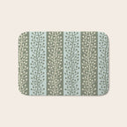 Mid Century Modern Berry Vine Sage and Mint Green Bath Mat Gallery Image 1