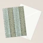 Mid Century Modern Berry Vine Sage and Mint Green Stationery Card Gallery Image 2