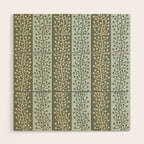 Mid Century Modern Berry Vine Sage and Mint Green Wood Wall Art Gallery Image 1
