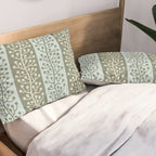 Mid Century Modern Berry Vine Sage and Mint Green Pillow Sham Gallery Image 2
