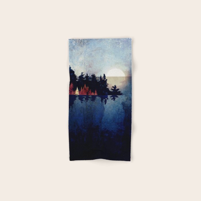 Autumn Moon Reflection Bath Towel Gallery Image 1