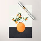  Orange Tree Branch in a Vase 02 Wrapping Paper Gallery Image 1