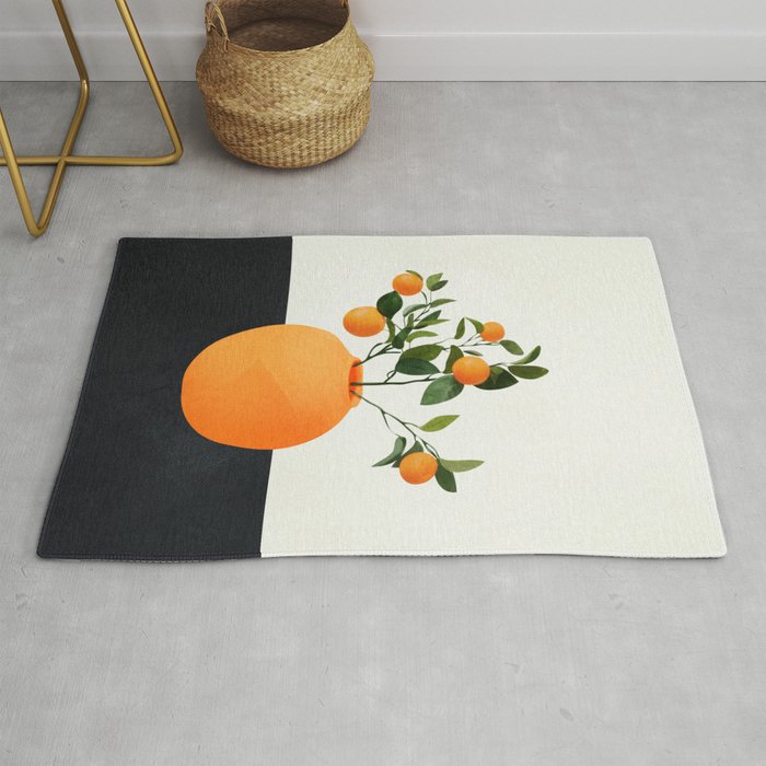 Orange Tree Branch in a Vase 02 Rug Gallery Image 1