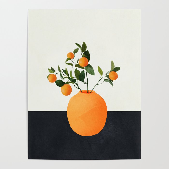  Orange Tree Branch in a Vase 02 Poster Gallery Image 1