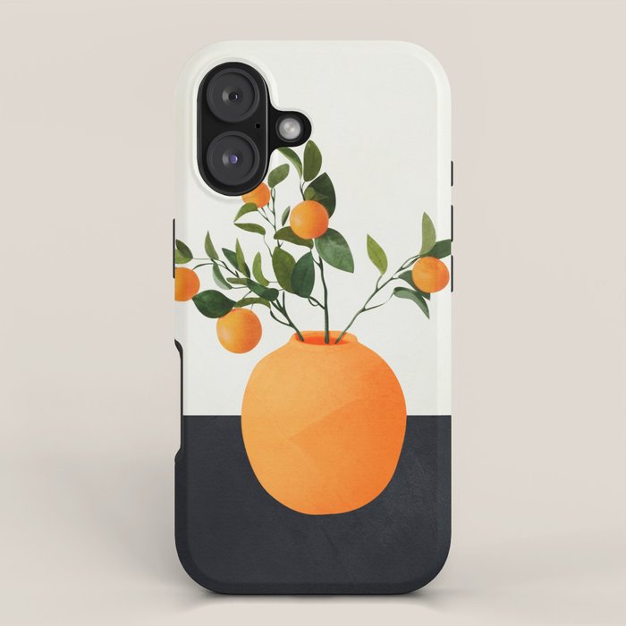  Orange Tree Branch in a Vase 02 iPhone Case Gallery Image 1