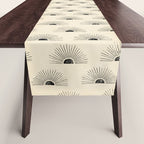 Sunrise - black and cream Table Runner Gallery Image 1