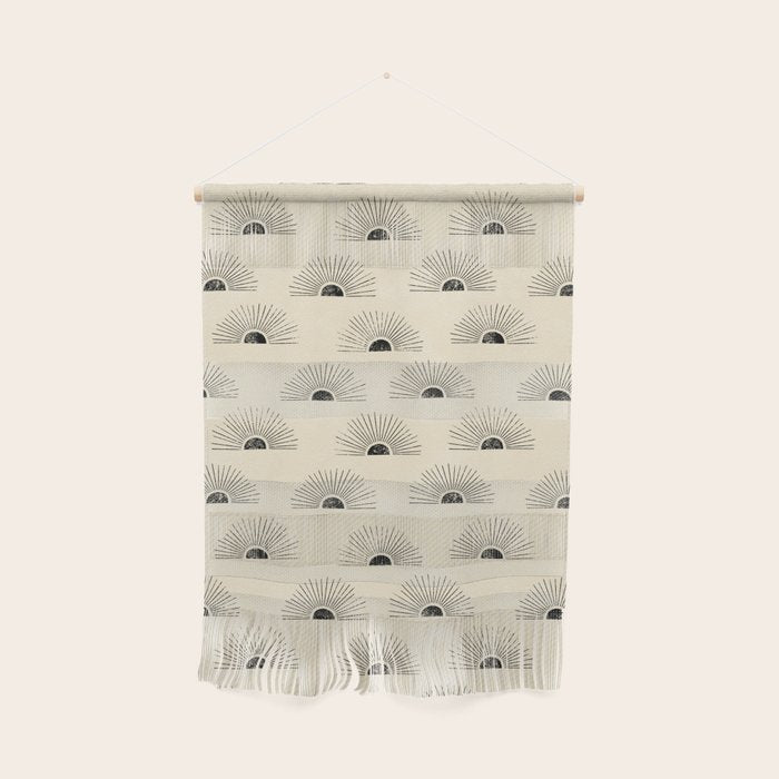 Sunrise - black and cream Wall Hanging Gallery Image 1