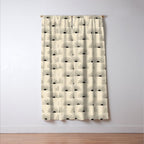 Sunrise - black and cream Window Curtain Gallery Image 3