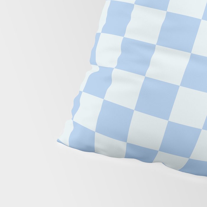 Checkerboard Mini Check Pattern in Powder Blue Pillow Sham Gallery Image 4