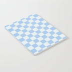 Checkerboard Mini Check Pattern in Powder Blue Notebook Gallery Image 2