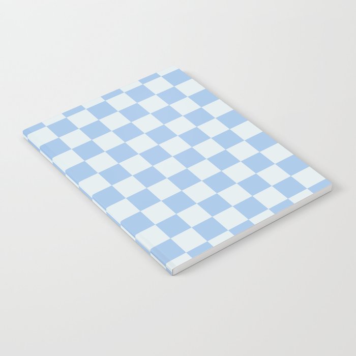 Checkerboard Mini Check Pattern in Powder Blue Notebook Gallery Image 2