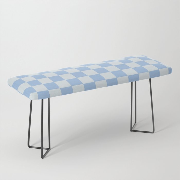 Checkerboard Mini Check Pattern in Powder Blue Bench Gallery Image 1