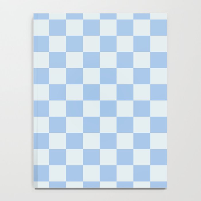 Checkerboard Mini Check Pattern in Powder Blue Notebook Gallery Image 4