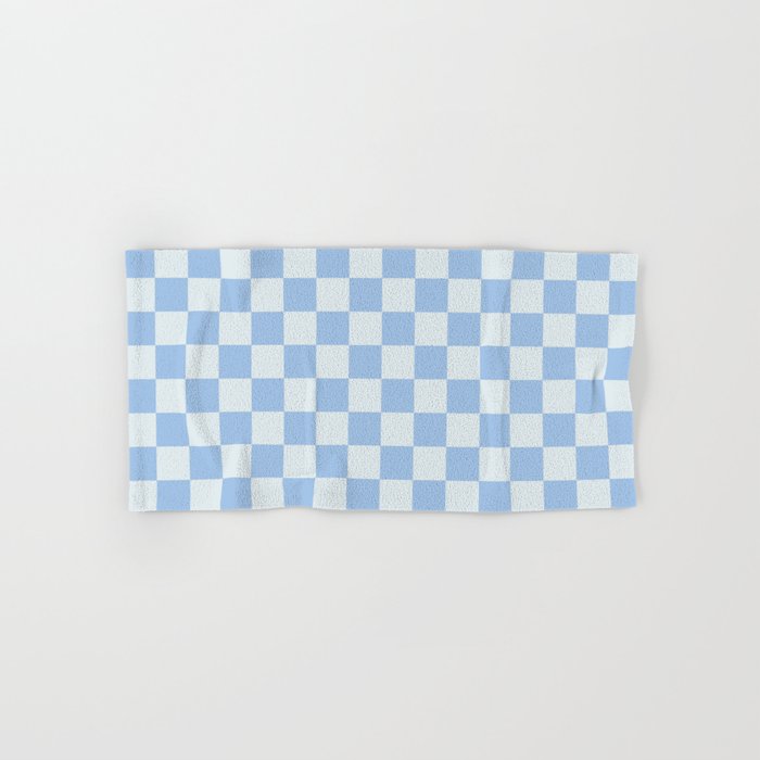 Checkerboard Mini Check Pattern in Powder Blue Bath Towel Gallery Image 1