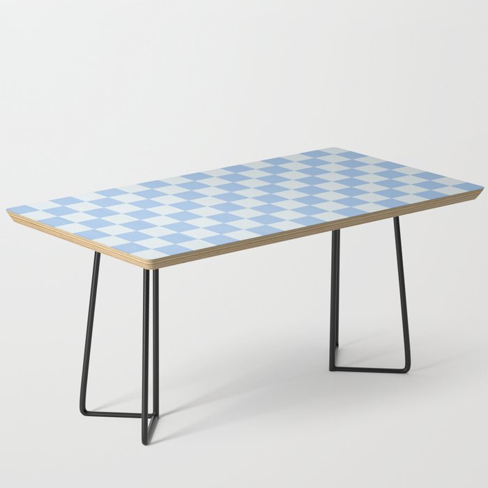 Checkerboard Mini Check Pattern in Powder Blue Coffee Table Gallery Image 1