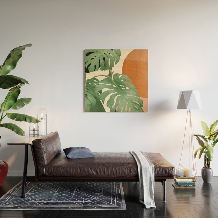 Tropical Leaves- Abstract Art  Wood Wall Art Gallery Image 2