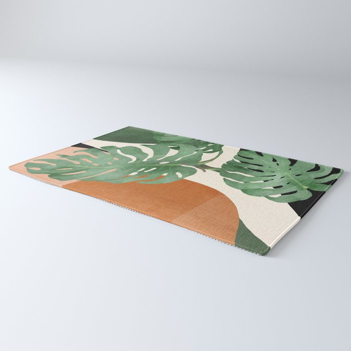 Tropical Leaves- Abstract Art  Rug Gallery Image 3