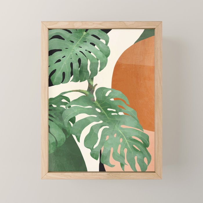 Tropical Leaves- Abstract Art  Mini Art Print Gallery Image 1