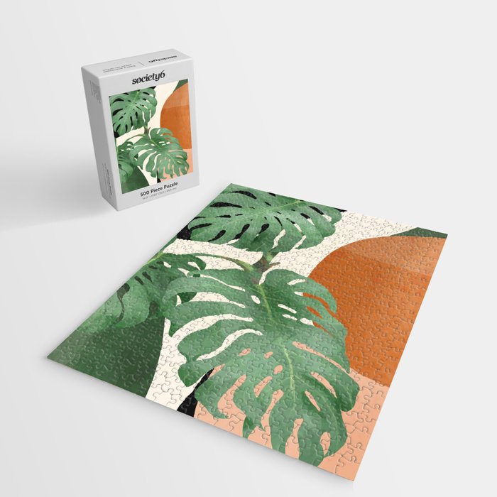Tropical Leaves- Abstract Art  Jigsaw Puzzle Gallery Image 2