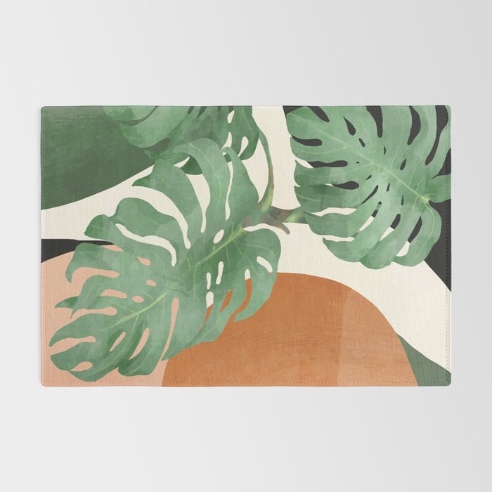 Tropical Leaves- Abstract Art  Rug Gallery Image 2