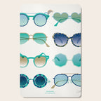 Sunglasses Collection - Turquoise & Navy Palette Cutting Board Gallery Image 1