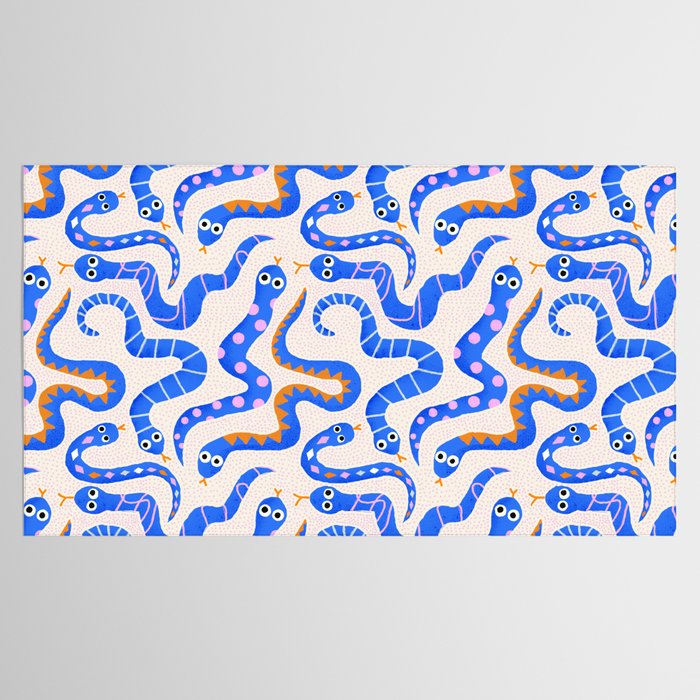 Blue Snakes Pattern Tablecloth Gallery Image 2