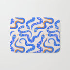 Blue Snakes Pattern Bath Mat Gallery Image 1