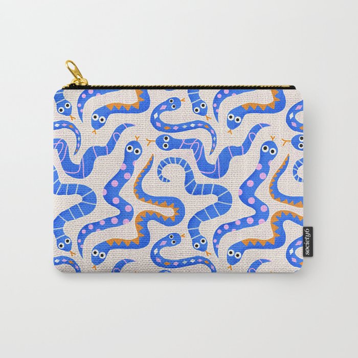 Blue Snakes Pattern Carry All Pouch Gallery Image 1