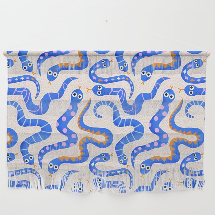 Blue Snakes Pattern Wall Hanging Gallery Image 1