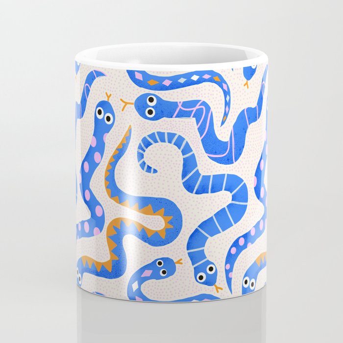 Blue Snakes Pattern Coffee Mug Gallery Image 4
