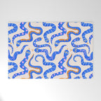 Blue Snakes Pattern Welcome Mat Gallery Image 1