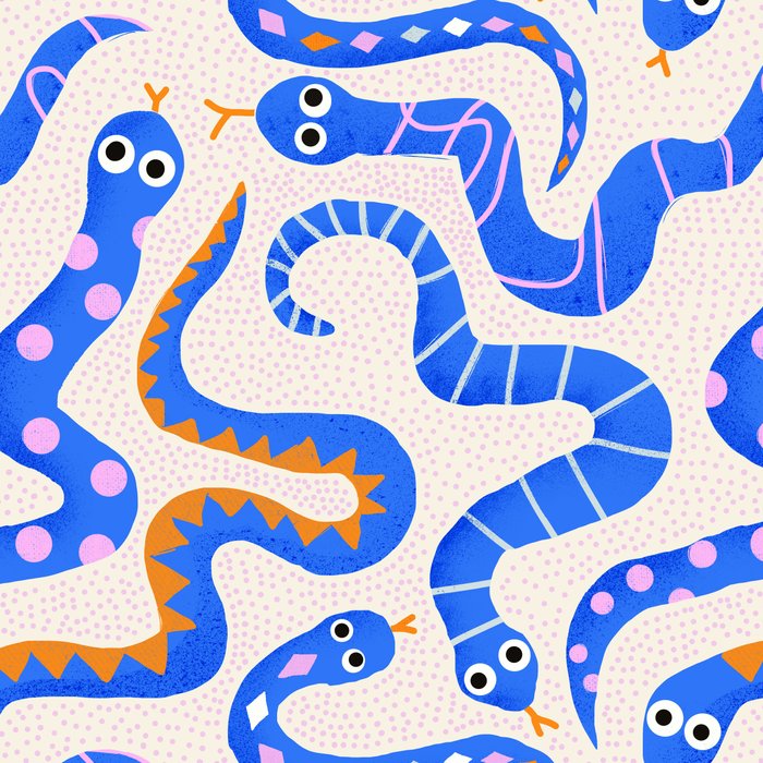 Blue Snakes Pattern Coffee Mug Gallery Image 2