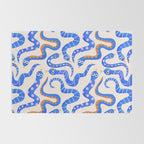 Blue Snakes Pattern Rug Gallery Image 2