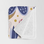 Cute, Festive, Flower Garden, Floral Prints, Pink and Blue Throw Blanket Gallery Image 3