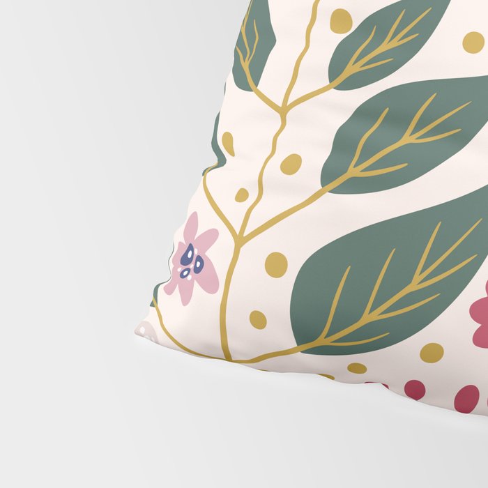 Cute, Festive, Flower Garden, Floral Prints, Pink and Blue Pillow Sham Gallery Image 4