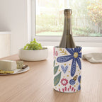 Cute, Festive, Flower Garden, Floral Prints, Pink and Blue Wine Chiller Gallery Image 4