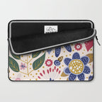 Cute, Festive, Flower Garden, Floral Prints, Pink and Blue Laptop Sleeve Gallery Image 2