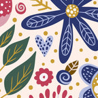 Cute, Festive, Flower Garden, Floral Prints, Pink and Blue Coffee Mug Gallery Image 2