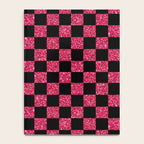 Pink Glitter Checkered Print in Black Notebook Gallery Image 4