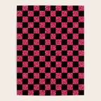 Pink Glitter Checkered Print in Black Poster Gallery Image 4