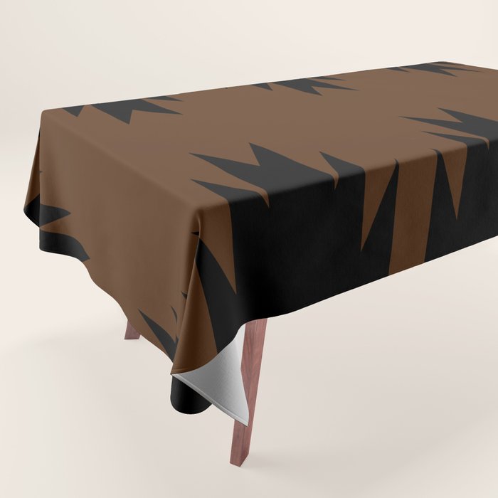 Geometric Southwestern Minimalism - Earthy Burnt Orange Tablecloth Gallery Image 1