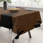 Geometric Southwestern Minimalism - Earthy Burnt Orange Tablecloth Gallery Image 3