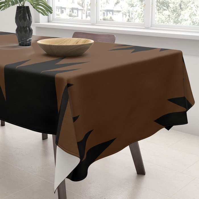 Geometric Southwestern Minimalism - Earthy Burnt Orange Tablecloth Gallery Image 3