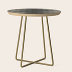 Southwestern Minimalist Black & White Side Table Gallery Image 1