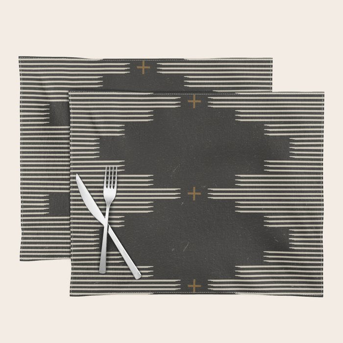 Southwestern Minimalist Black & White Placemat Gallery Image 1
